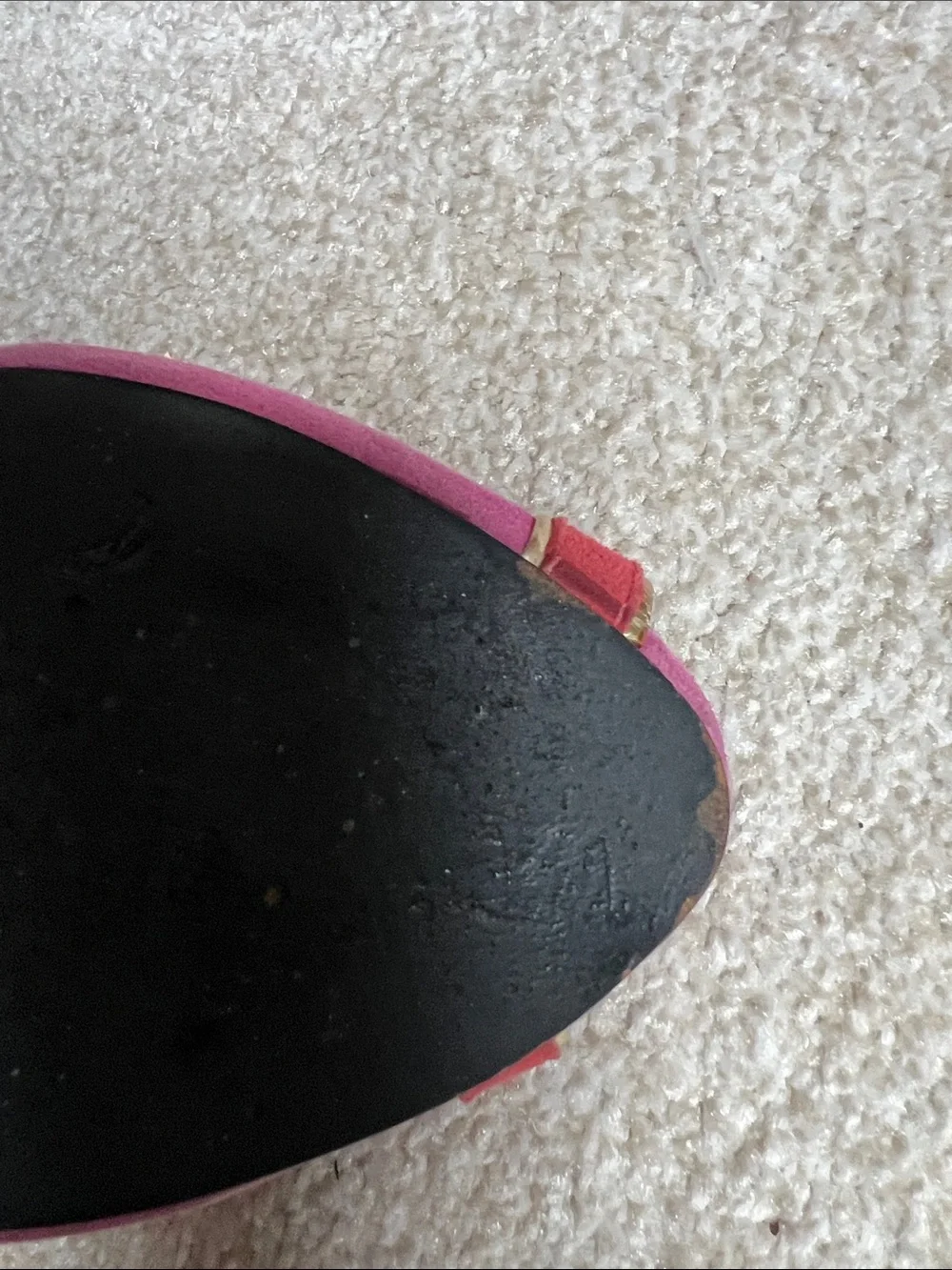 Nina Two-Tone Pink and  Red Suede Open-Toe Heels